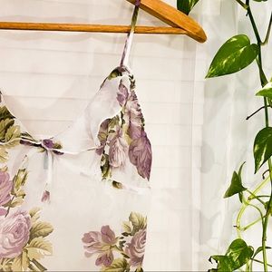 COPY - gorgeous lilac floral bustier slip tank